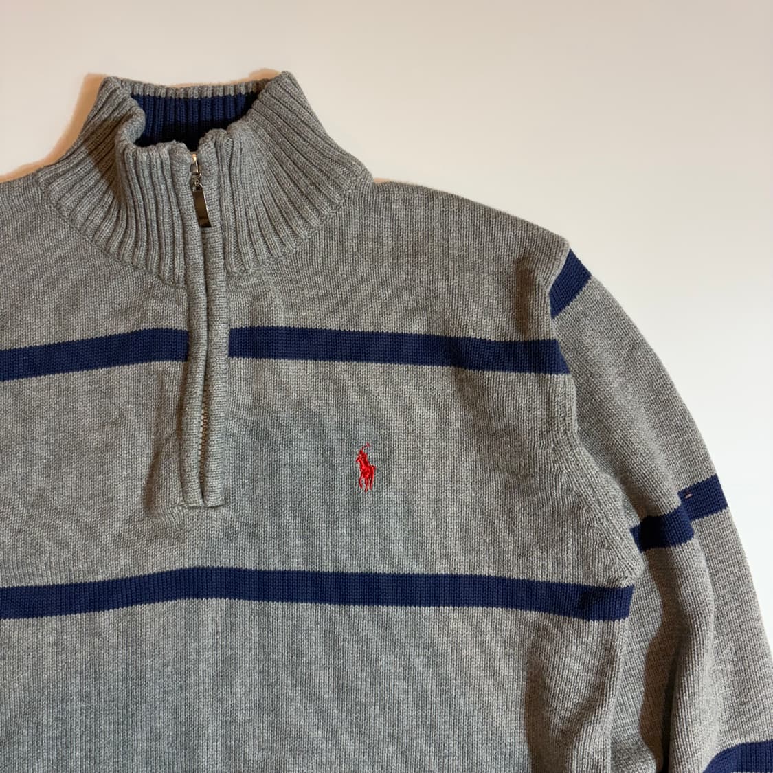 폴로 랄프로렌 스트라이프 하프집업 니트 상품이미지2