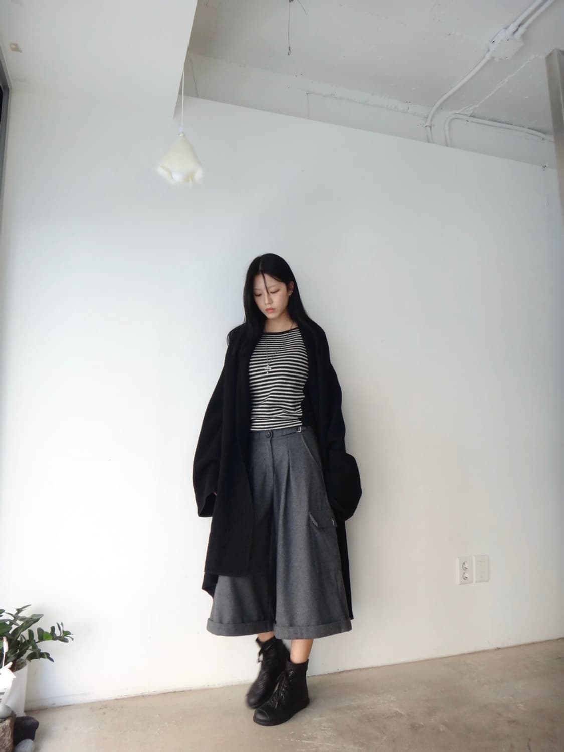 DKNY unbalanced drape cardigan / black 상품이미지5