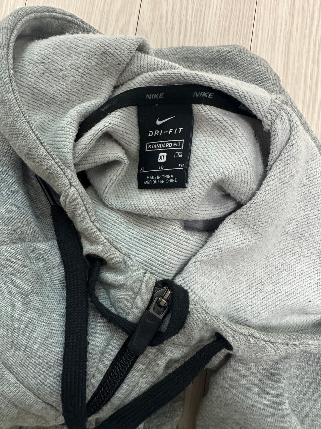 나이키 집업 그레이 후드 (XL) 상품이미지3