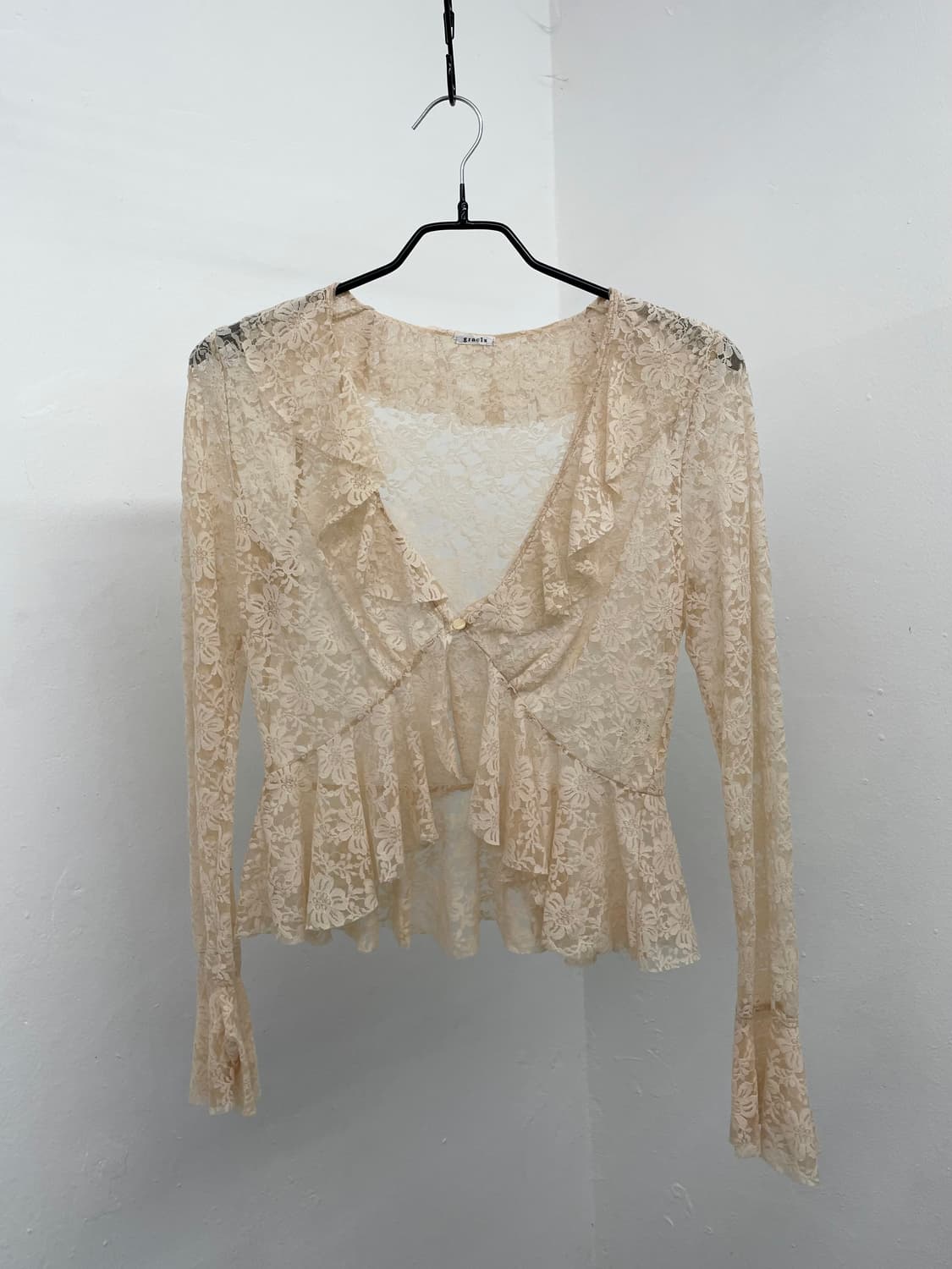 무드 레이스 프릴 볼레로 탑 상품이미지6