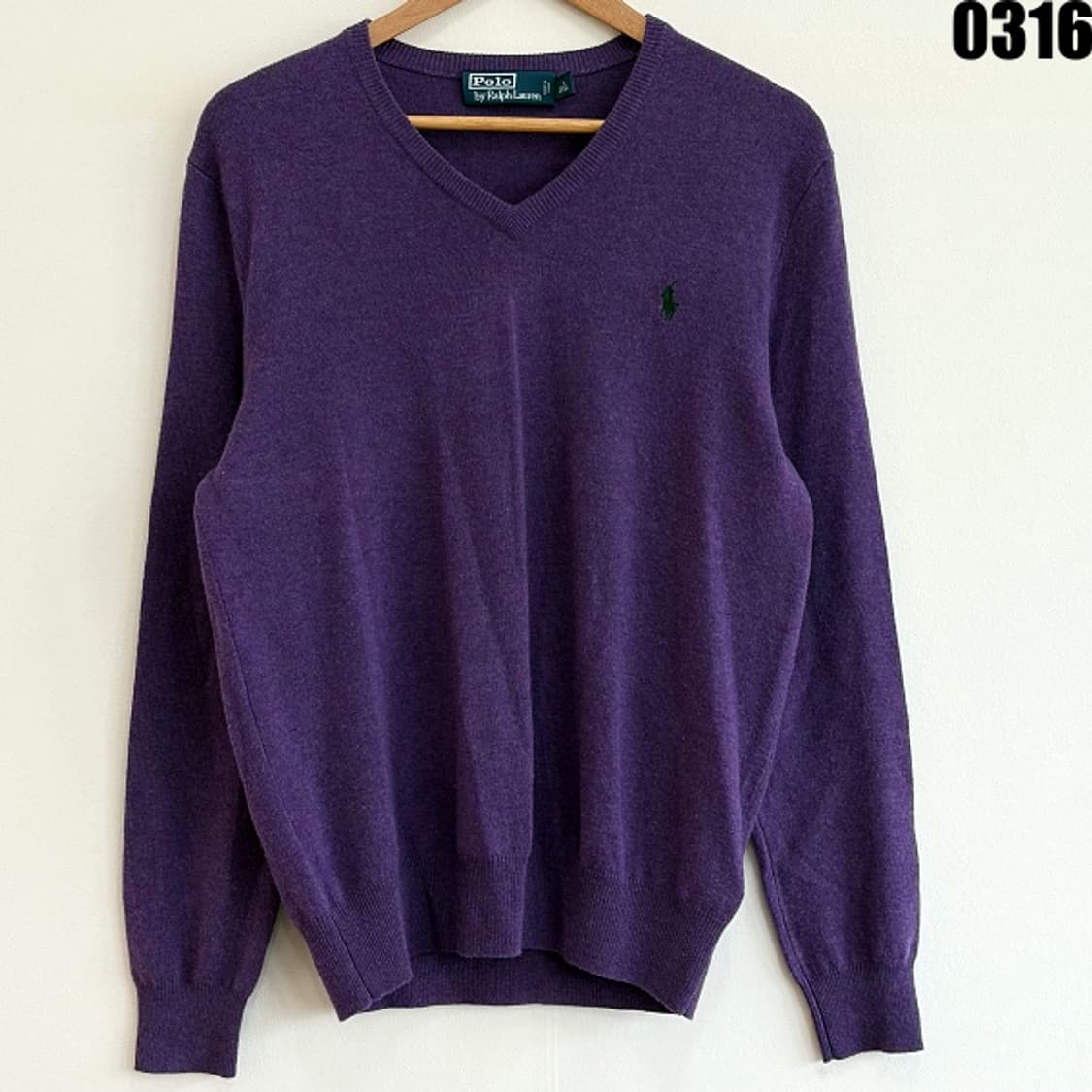 폴로 랄프로렌 메리노 울 브이넥 니트 M 0316 상품이미지1