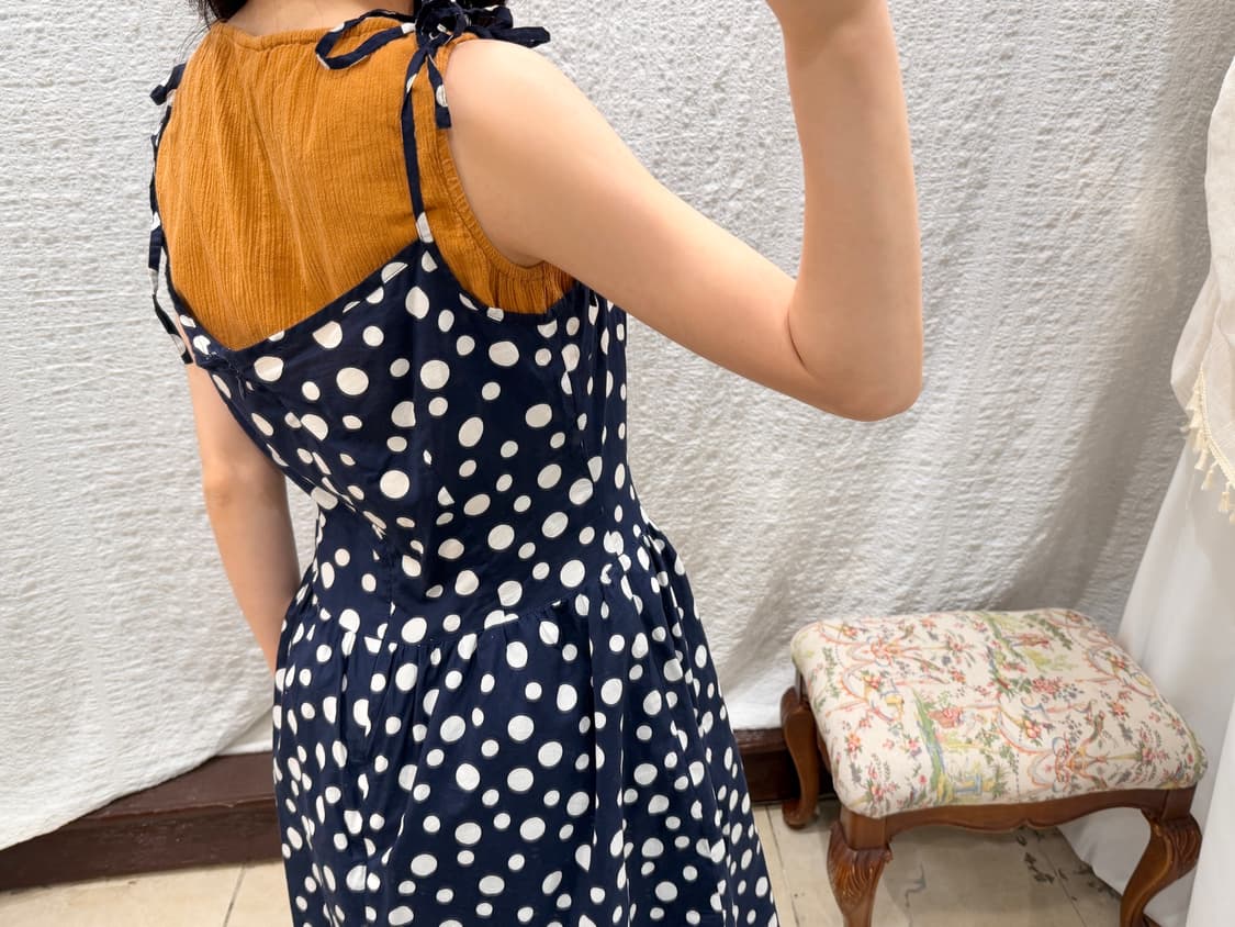 navy polka flare ops 상품이미지3