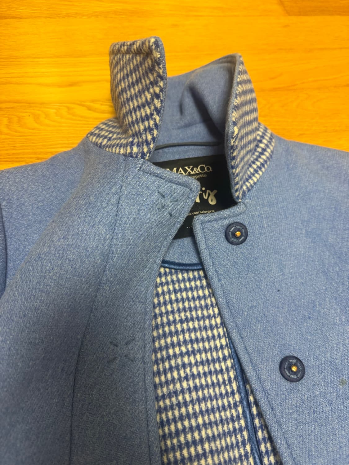 막스마라 막스앤코 파리 하늘색 코트 상품이미지5