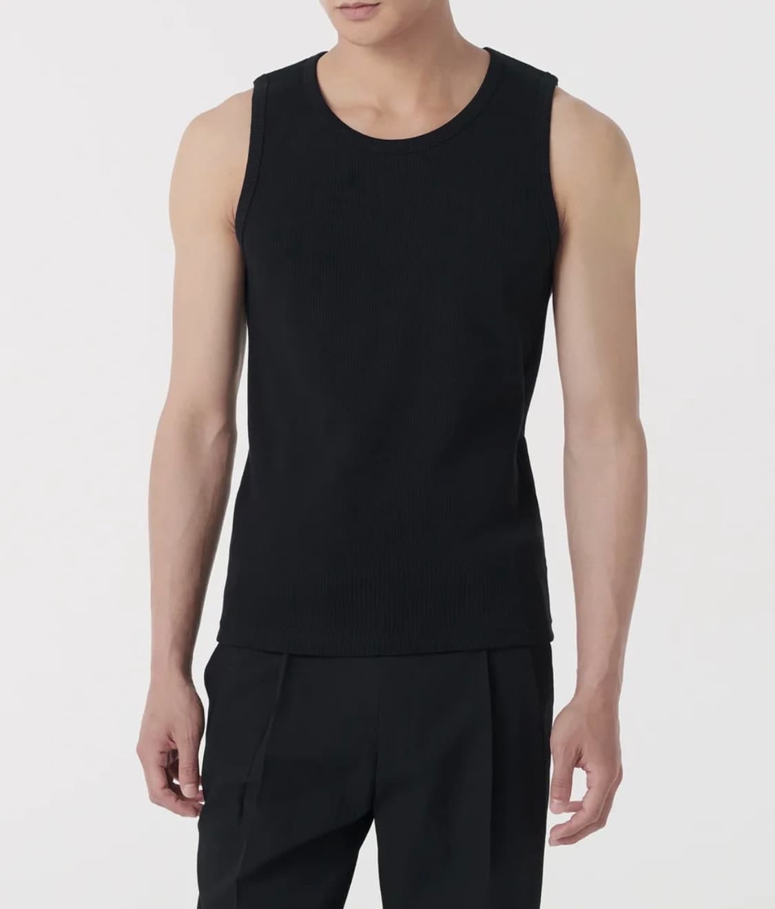 (XL) 무탠다드 에센셜 탱크 탑 [블랙] 상품이미지1