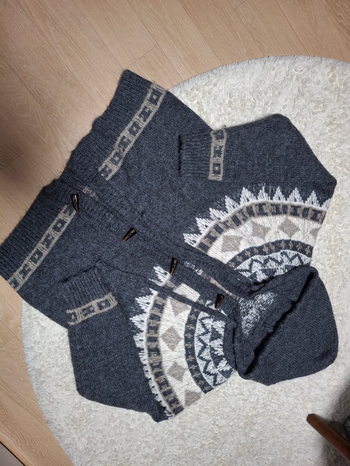 (마지막특가) 바인드 니트 후드가디건 상품이미지3