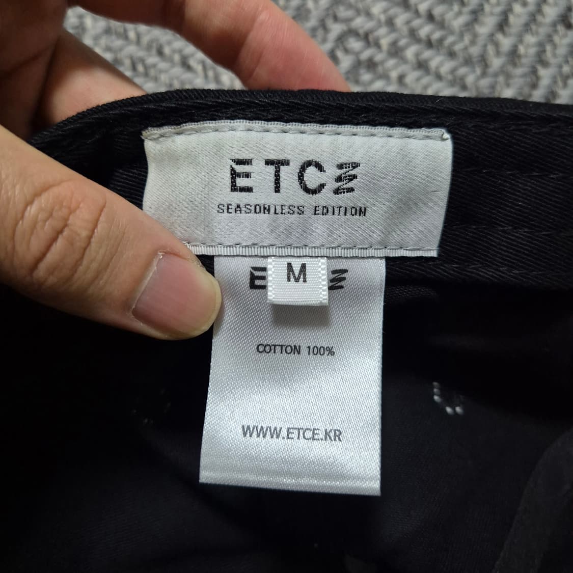 ETCE 시그니처 6패널 볼캡 블랙 M 상품이미지4