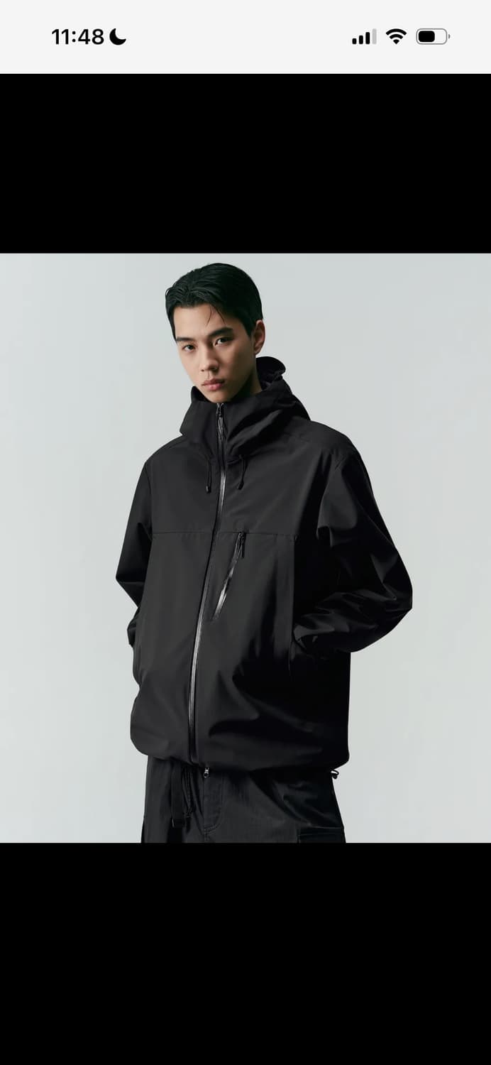 무신사스탠다드 쉘터 윈드브레이커 재킷 블랙 XL 새제품 상품이미지1