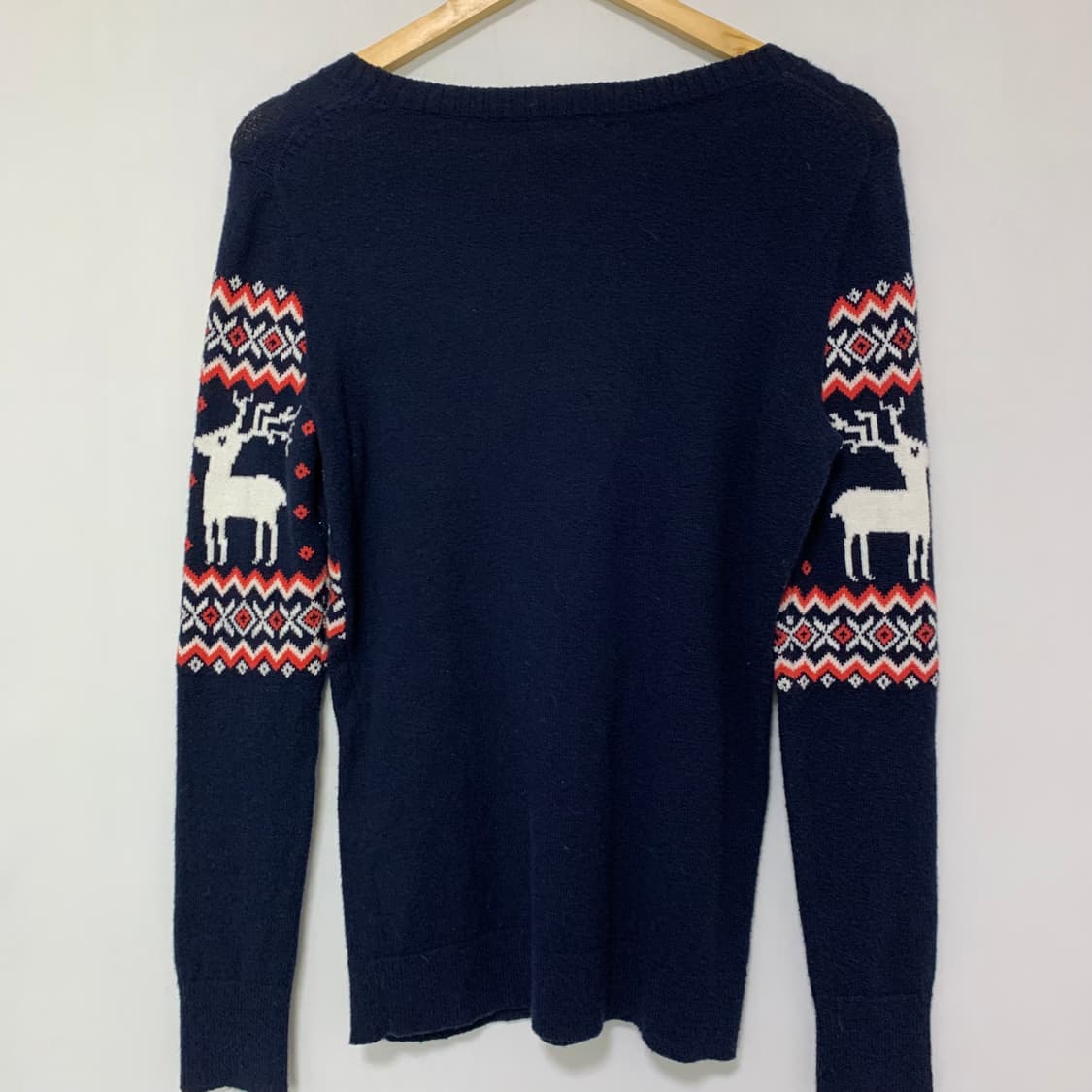 타미힐피거 빈티지 노르딕 사슴 패턴 니트 스웨터 네이비 S 상품이미지7