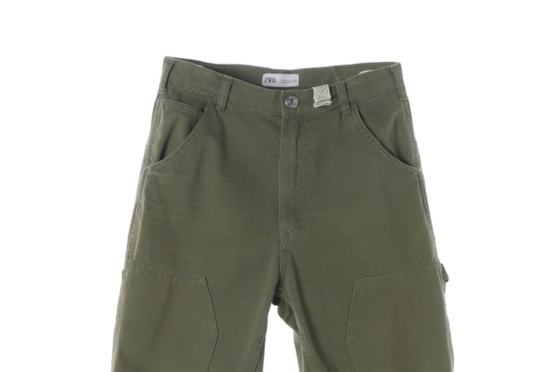 ZARA 올리브그린 카펜터 카고 팬츠 상품이미지3