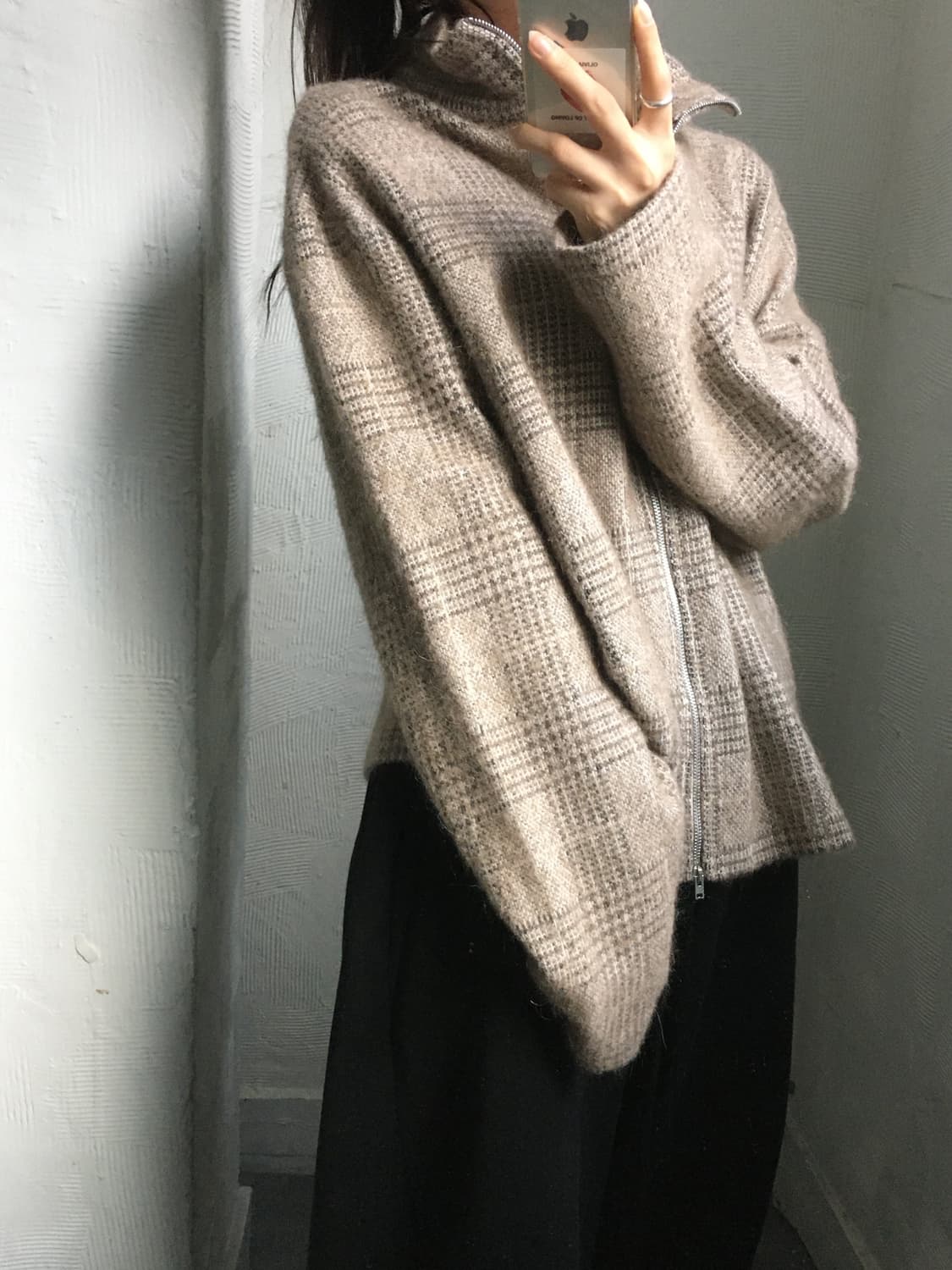 Our Legacy 아워레가시 슈렁큰 하운드 투스 체크 풀 집업  상품이미지1