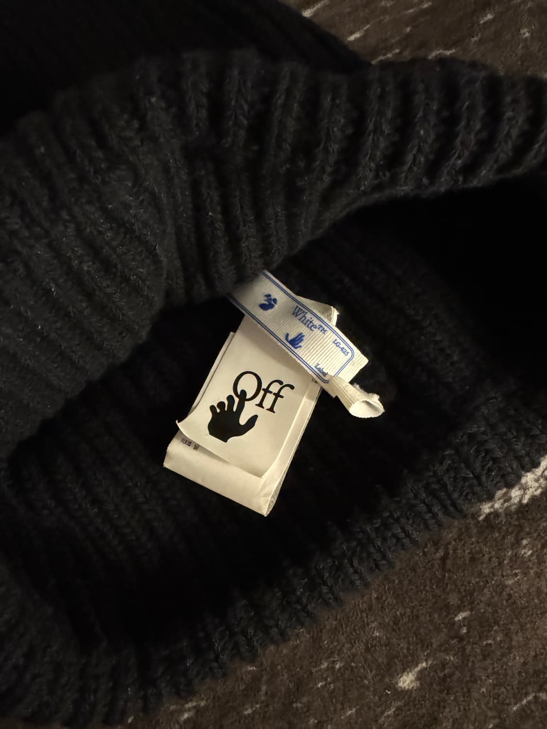 오프화이트 logo embroidered wool beanie 상품이미지2