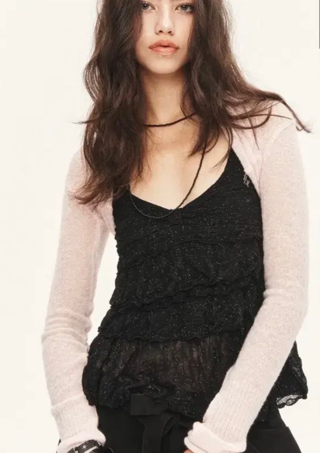 (새상품)쓰리타임즈 Dreamy glitter top 새상품 M 상품이미지1