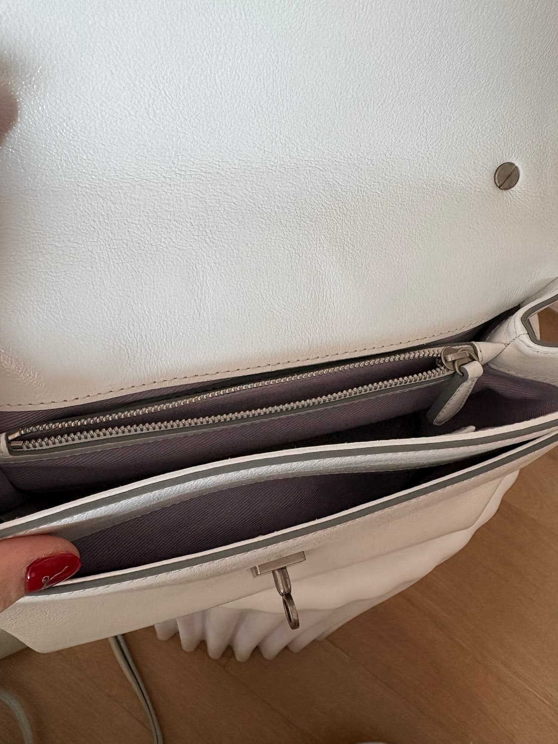 분크 바게트백 미듐 화이트 상품이미지5