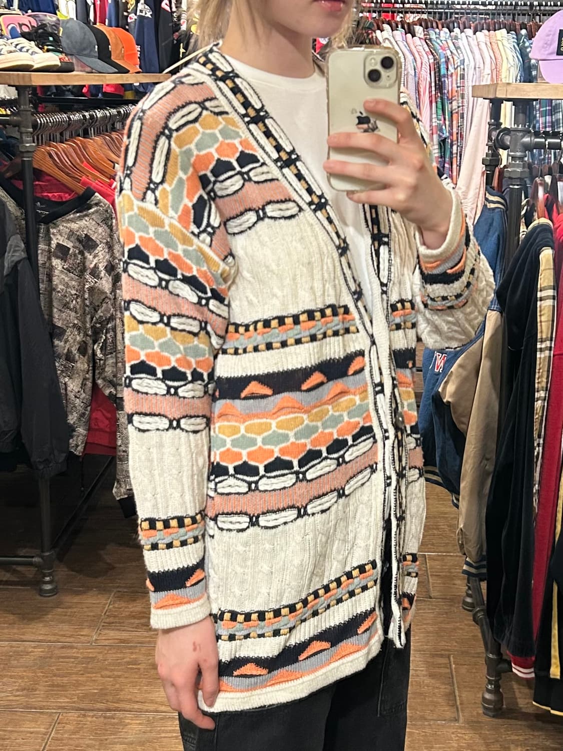 [HI] VTG 가디건 화이트 상품이미지3