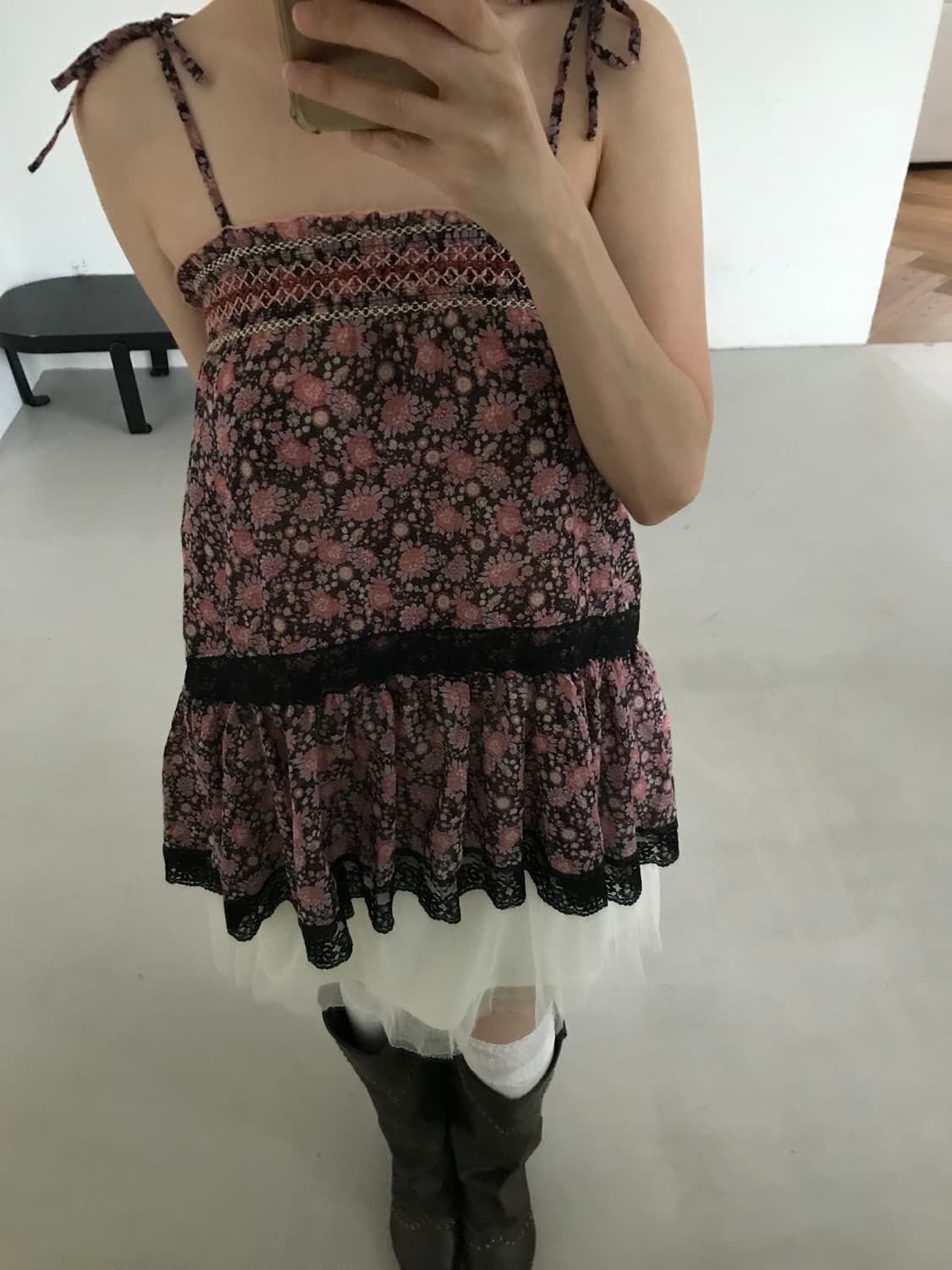 vintage ivory sha skirt 상품이미지5