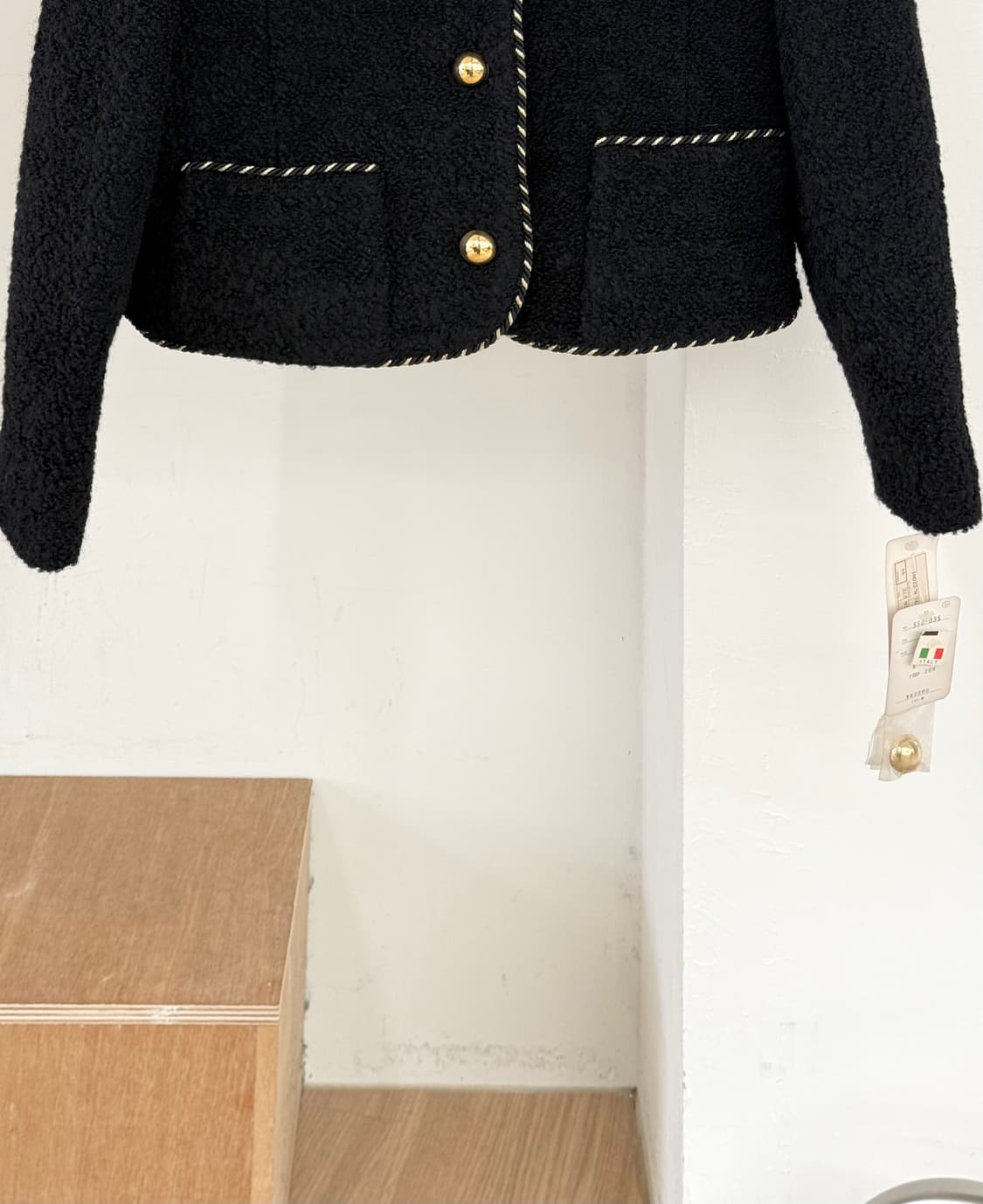 마르첼로 치오니 블랙 울 부클 자켓 상품이미지5