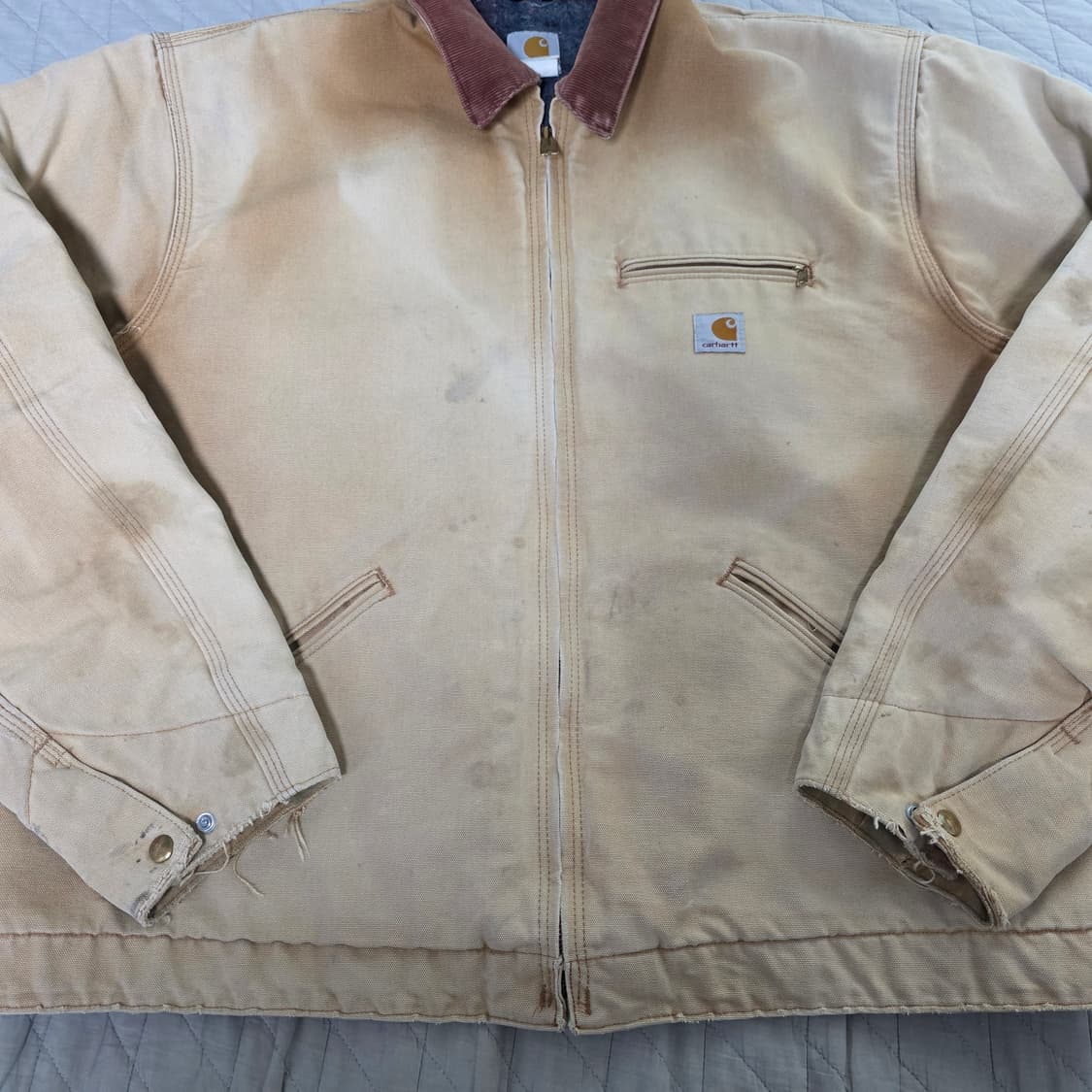 [XXL] 90-00s 칼하트 J001 BRN 트래쉬드 디트로이트 자켓 상품이미지2