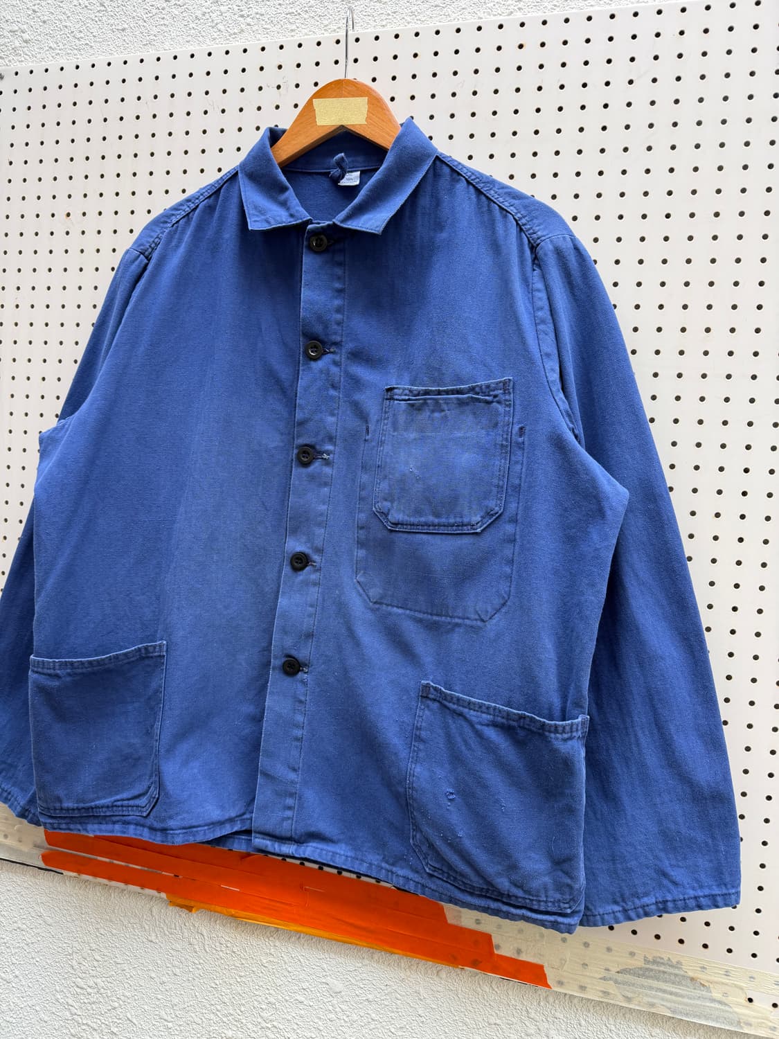 OLD VINTAGE WASHED BLUE HBT 헤링본트윌워크자켓 상품이미지3