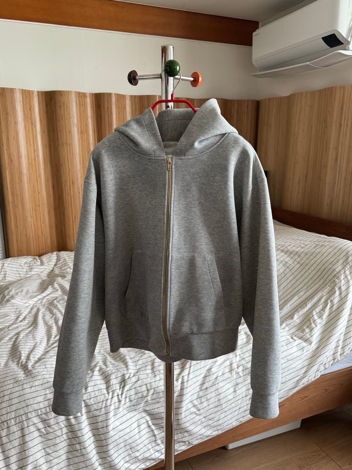 ( L) 렉토 RECTO 로고 디테일 집업 후드 그레이 / 상태최상 상품이미지6