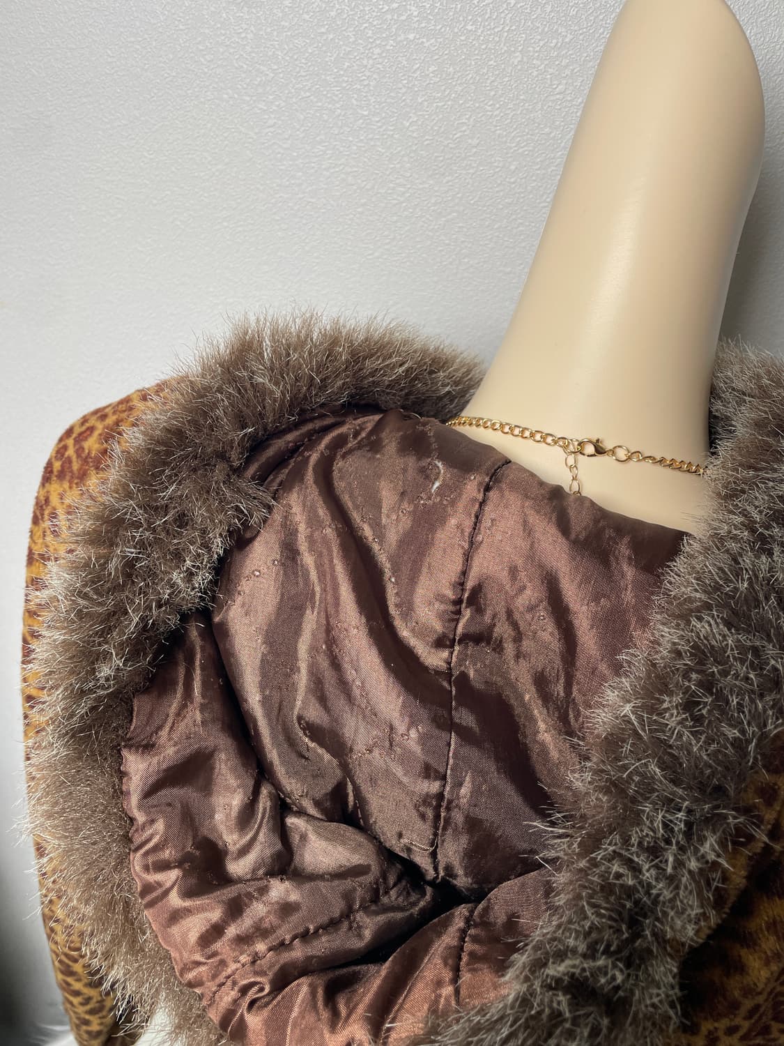 빈티지 호피 퍼 후드집업 갸루 상품이미지5