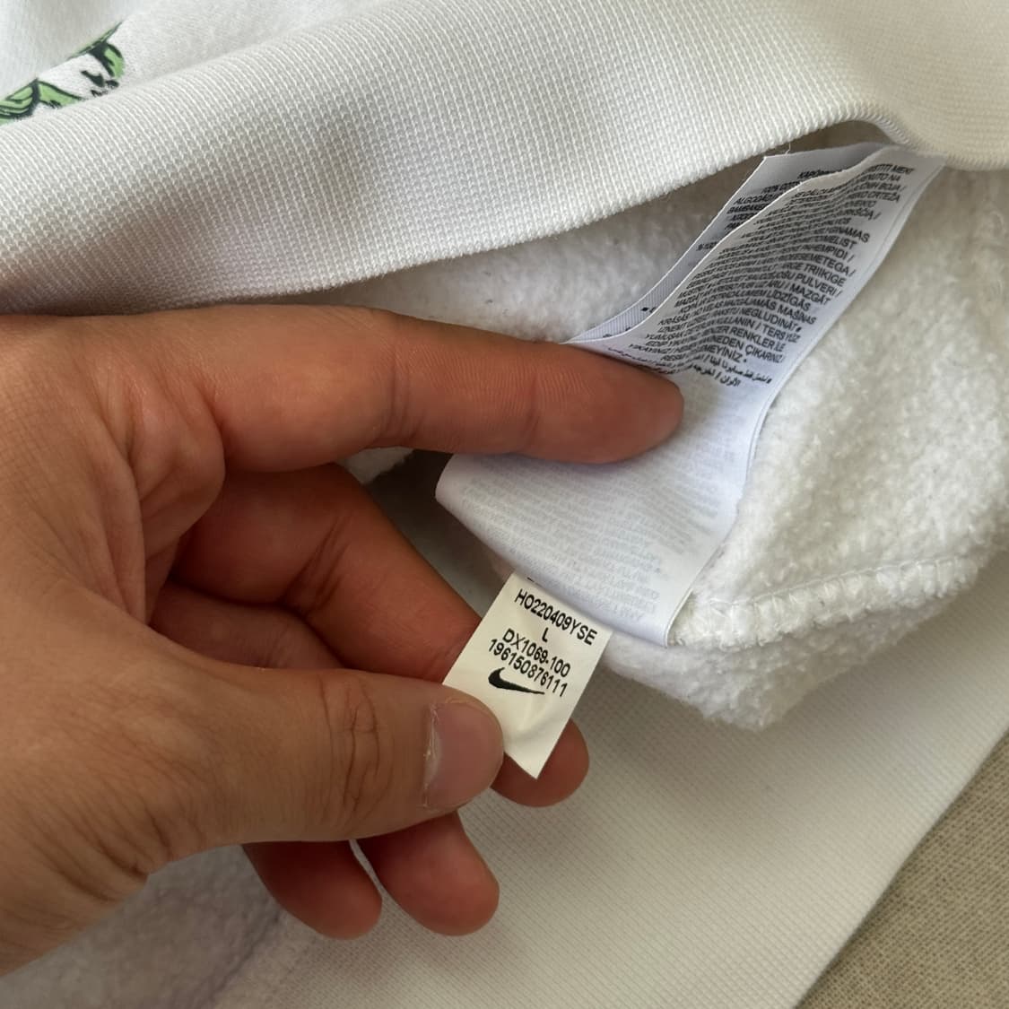 나이키 해외판 NSW 오픈컨셉 화이트 후드 L 상품이미지6