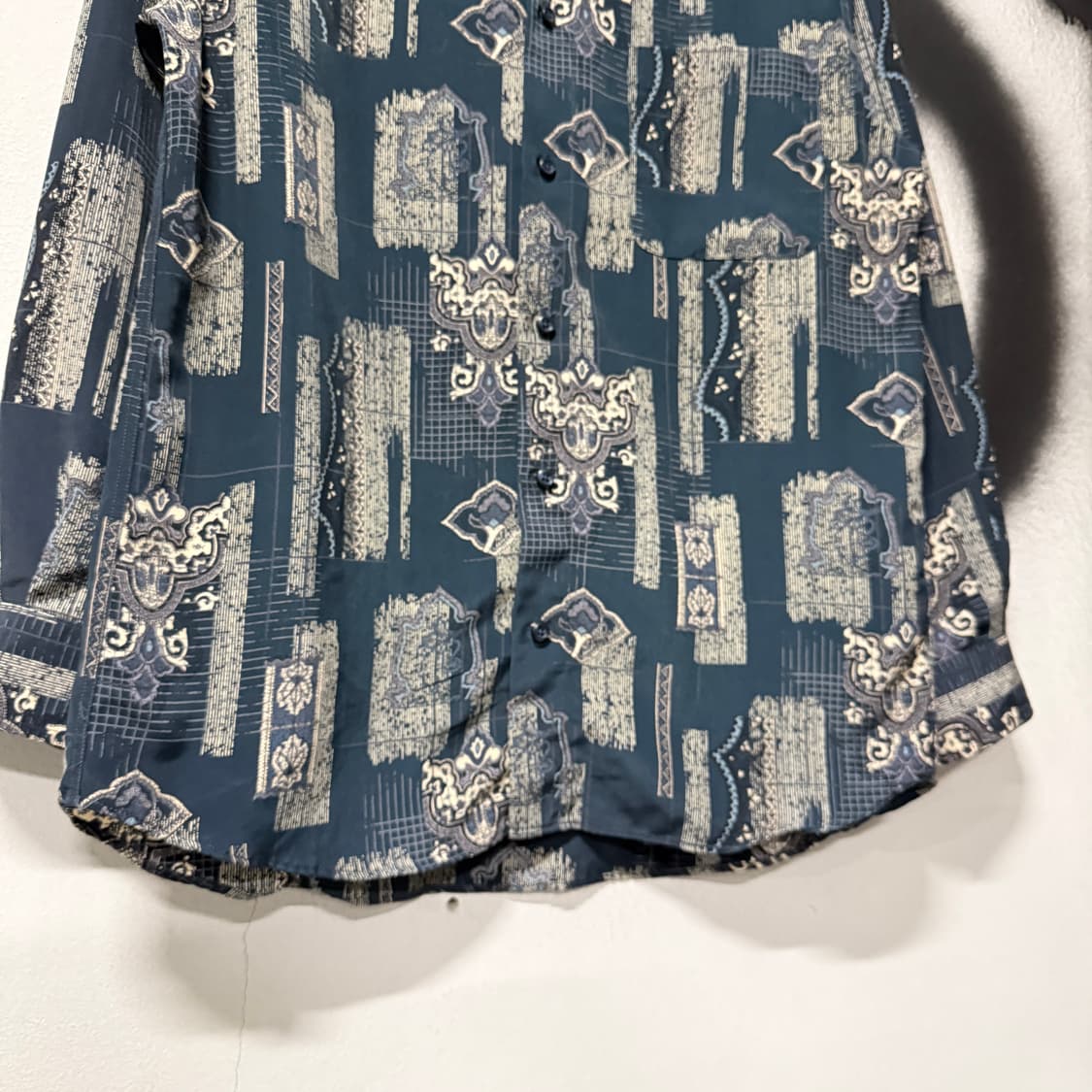 VTG 빈티지 에스닉 바로크 풀 패턴 원포켓 긴팔 셔츠 상품이미지4