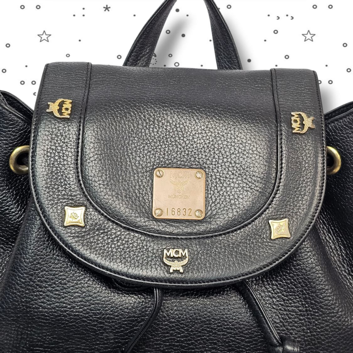 MCM 엠씨엠 스타크 가죽 백팩 블랙 상품이미지2