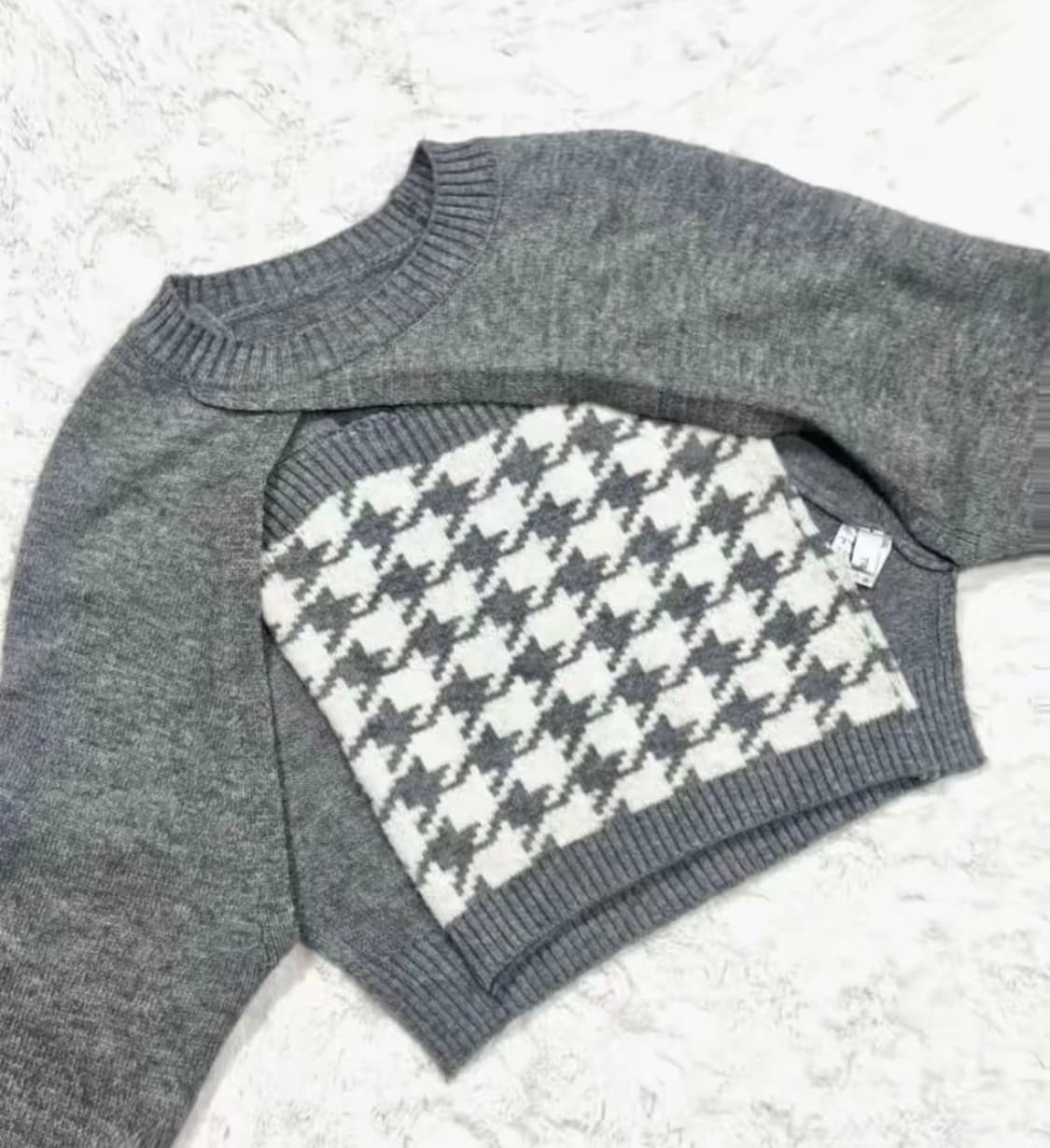 하운드 무늬 탑 볼레로 세트 상품이미지1