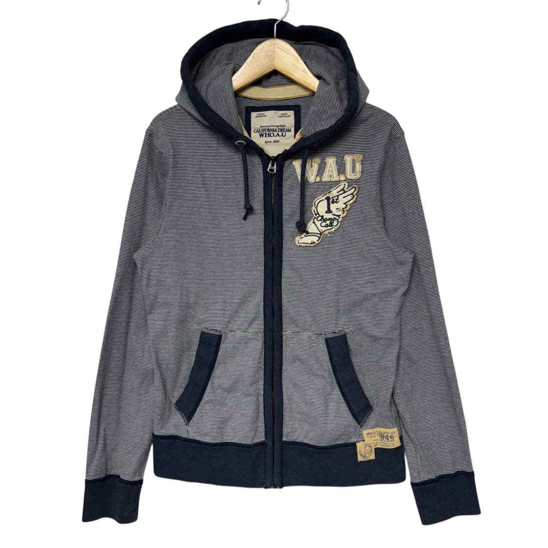 후아유 y2k 스트라이프 후드집업 상품이미지1