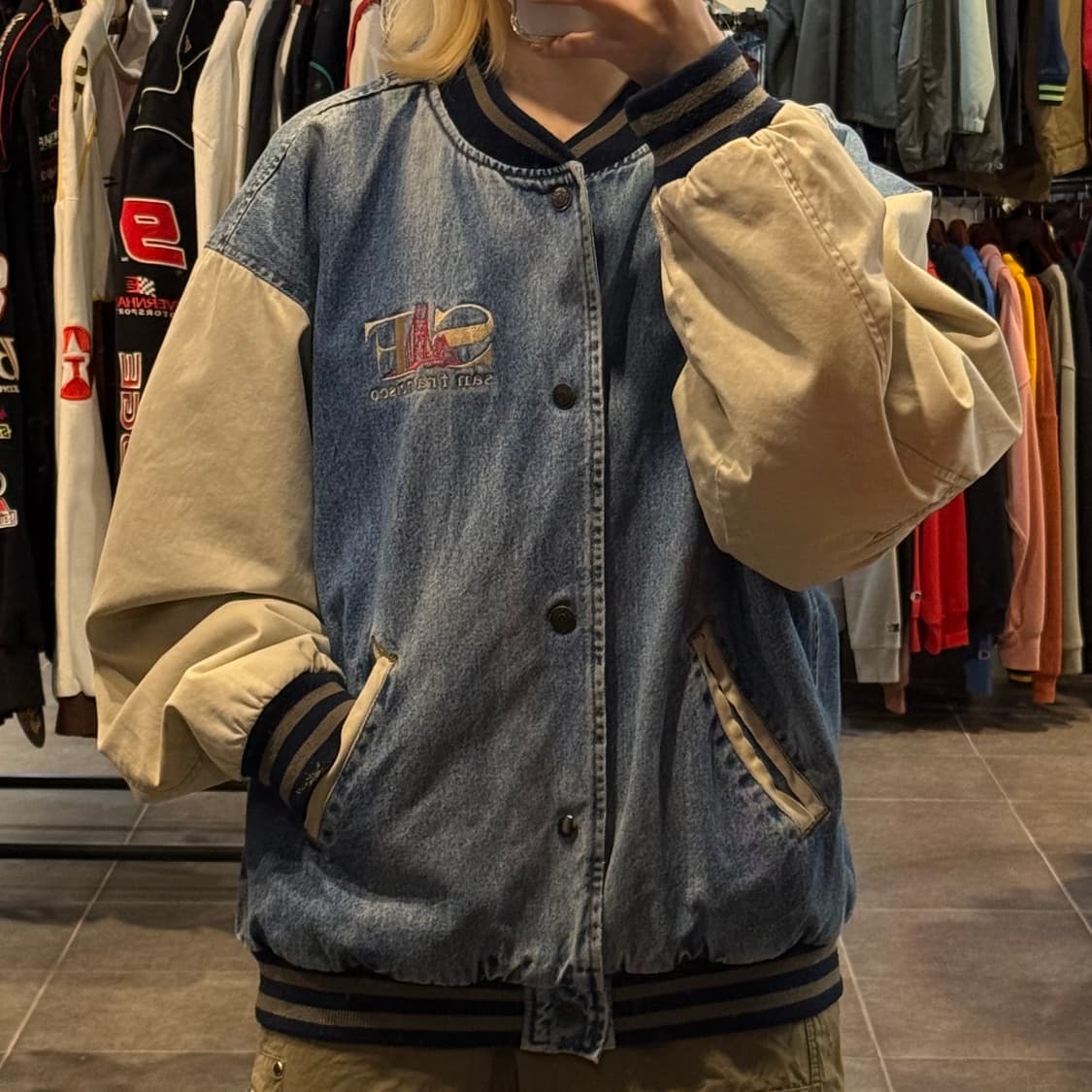 [NO.9] VTG 데님 바시티 자켓 상품이미지1