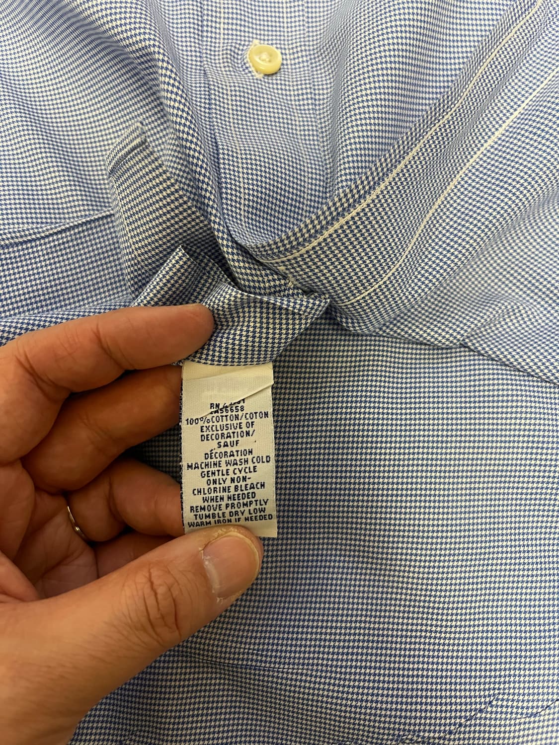 폴로 랄프로렌 블루 체크 남방 상품이미지4