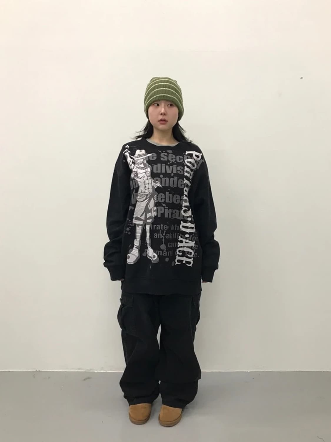 One Piece Portgas D. Ace Print Sweatshir 상품이미지1