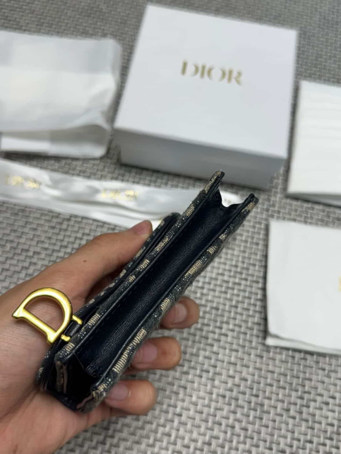 [정품] 디올 새들 카드지갑 상품이미지4