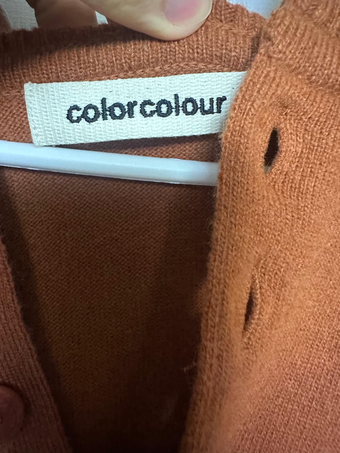 Colorcolour 버튼 니트 후드 상품이미지4