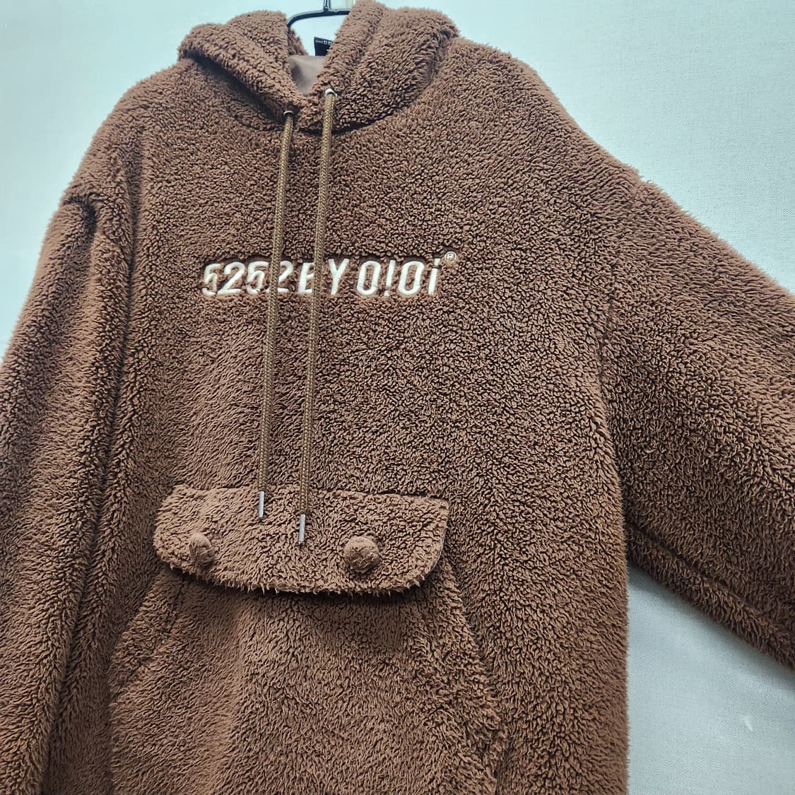 OIOI 오아이오아이 후리스 스트링 빅로고 후드티 2XL(남여공용) 상품이미지2