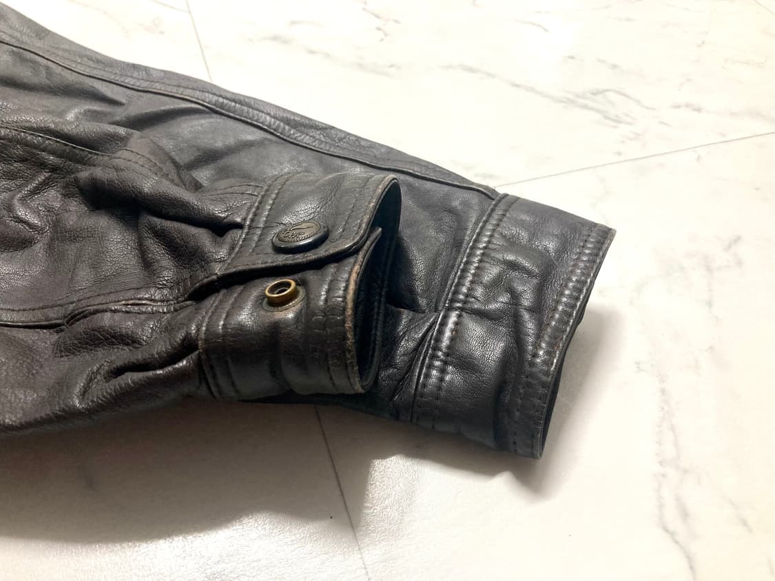 90s 양가죽 램스킨 A-2 레더 봄버 자켓 100-105 상품이미지5