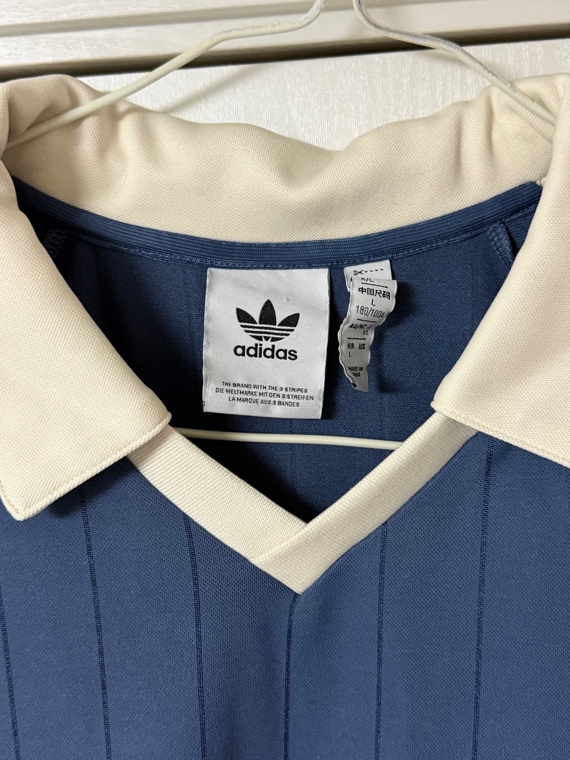 아디다스 핀스트라이프 저지 카라 반팔 (L) 상품이미지3