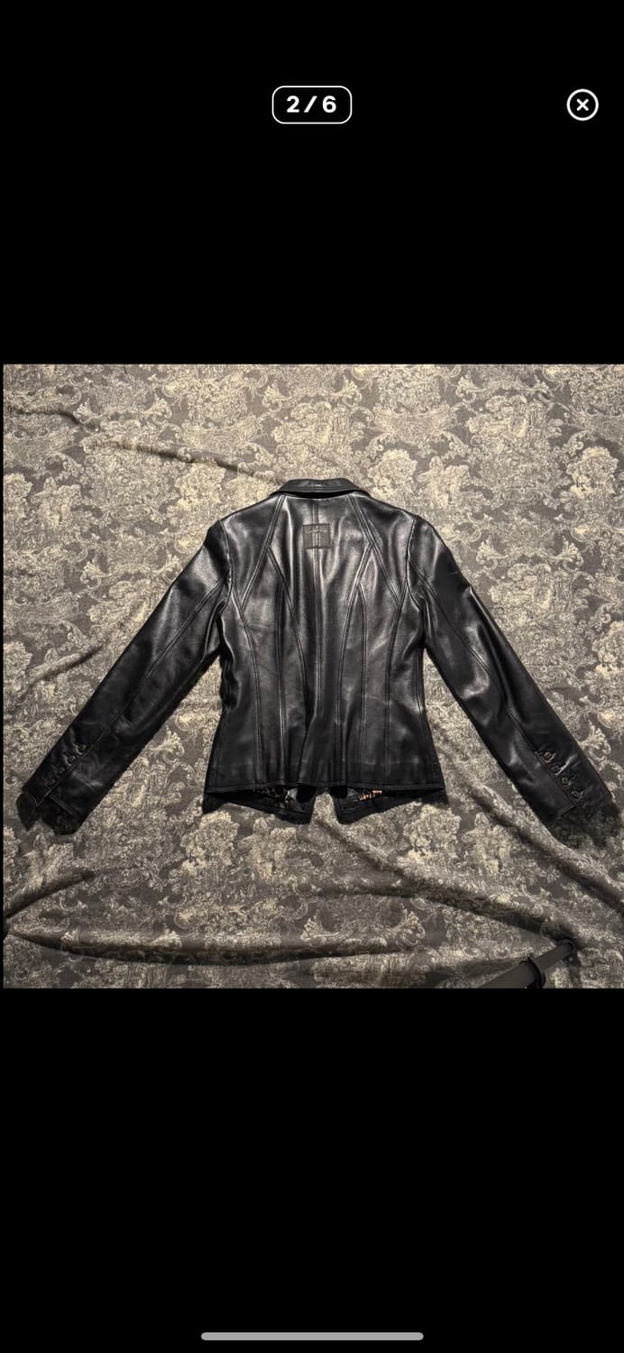 lambskin slim button leather jacket 상품이미지3