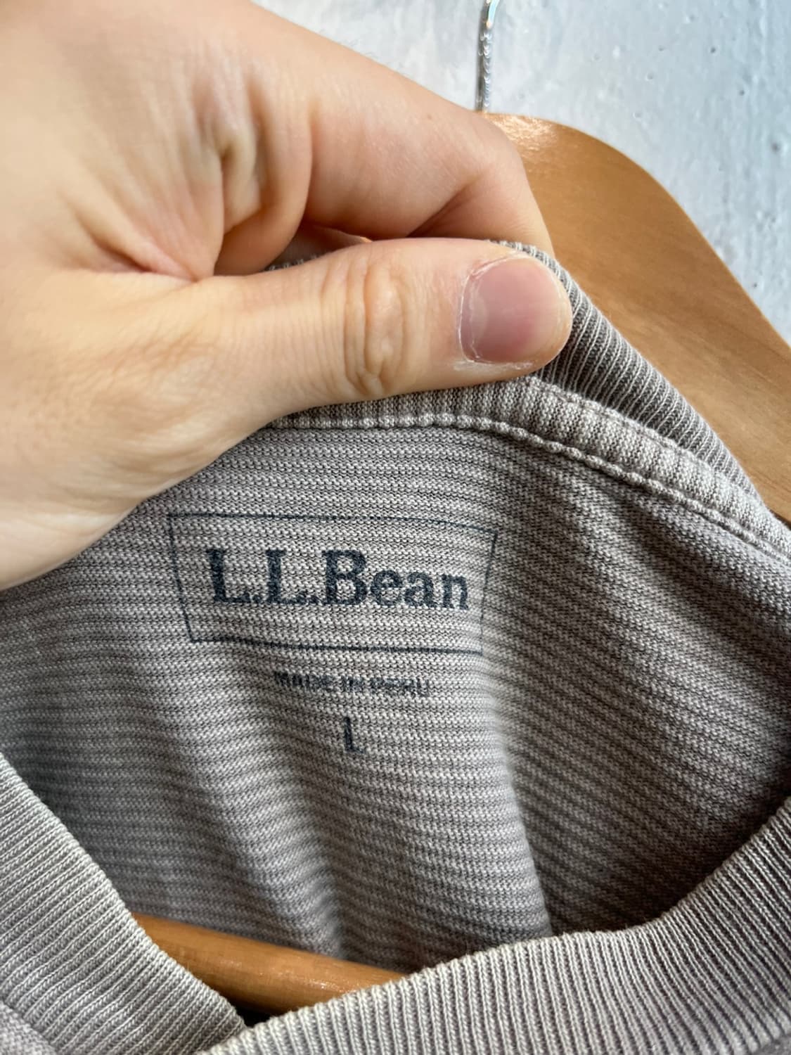 엘엘빈 립 헨리넥 롱슬리브 Made in PERU 상품이미지6