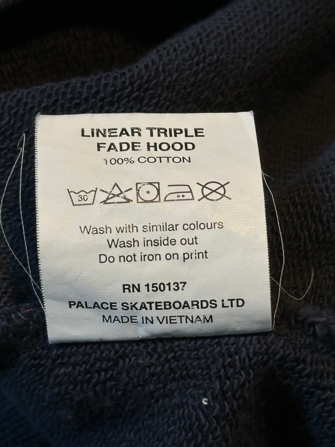 19FW 팔라스 PALACE 리니어 트리플 페이드 후드티 네이비 상품이미지10