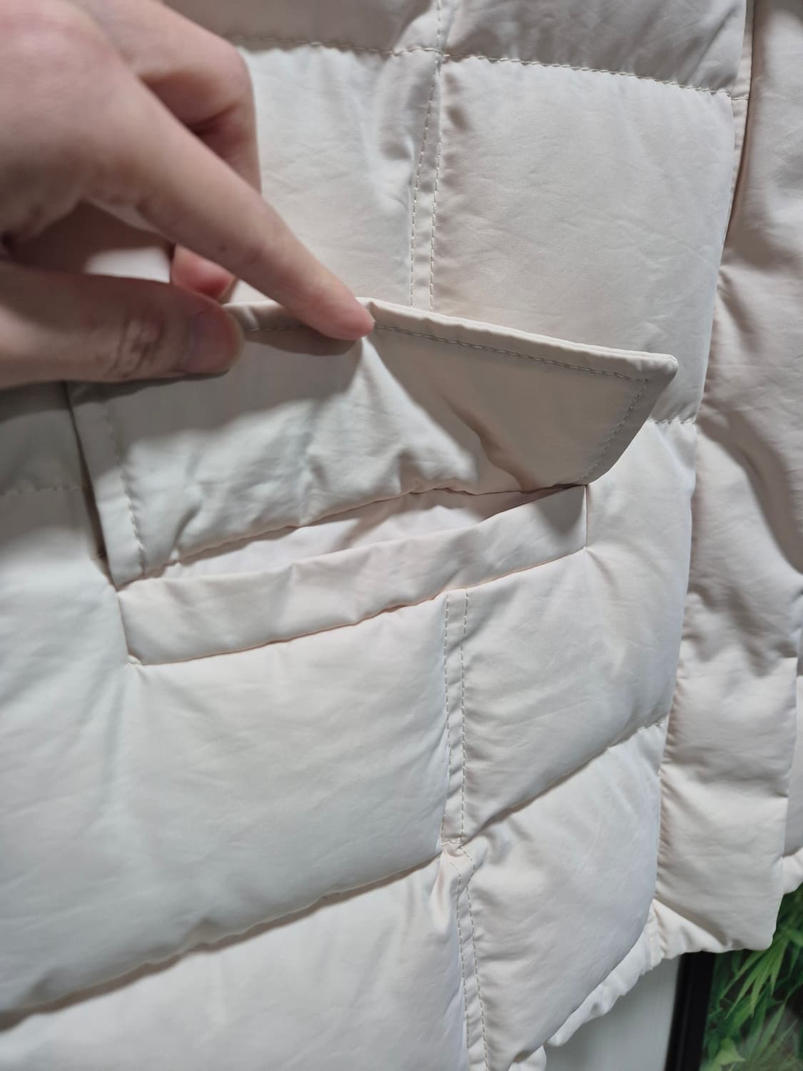 빈티지 아이보리 숏 패딩 조끼 여성용 상품이미지4