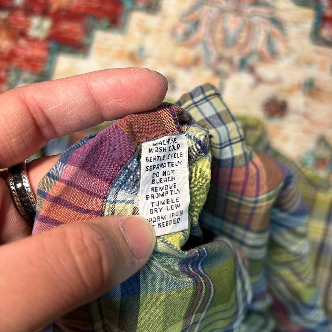 [L] 폴로 랄프로렌 어센틱 블리딩 마드라스 셔츠  상품이미지5