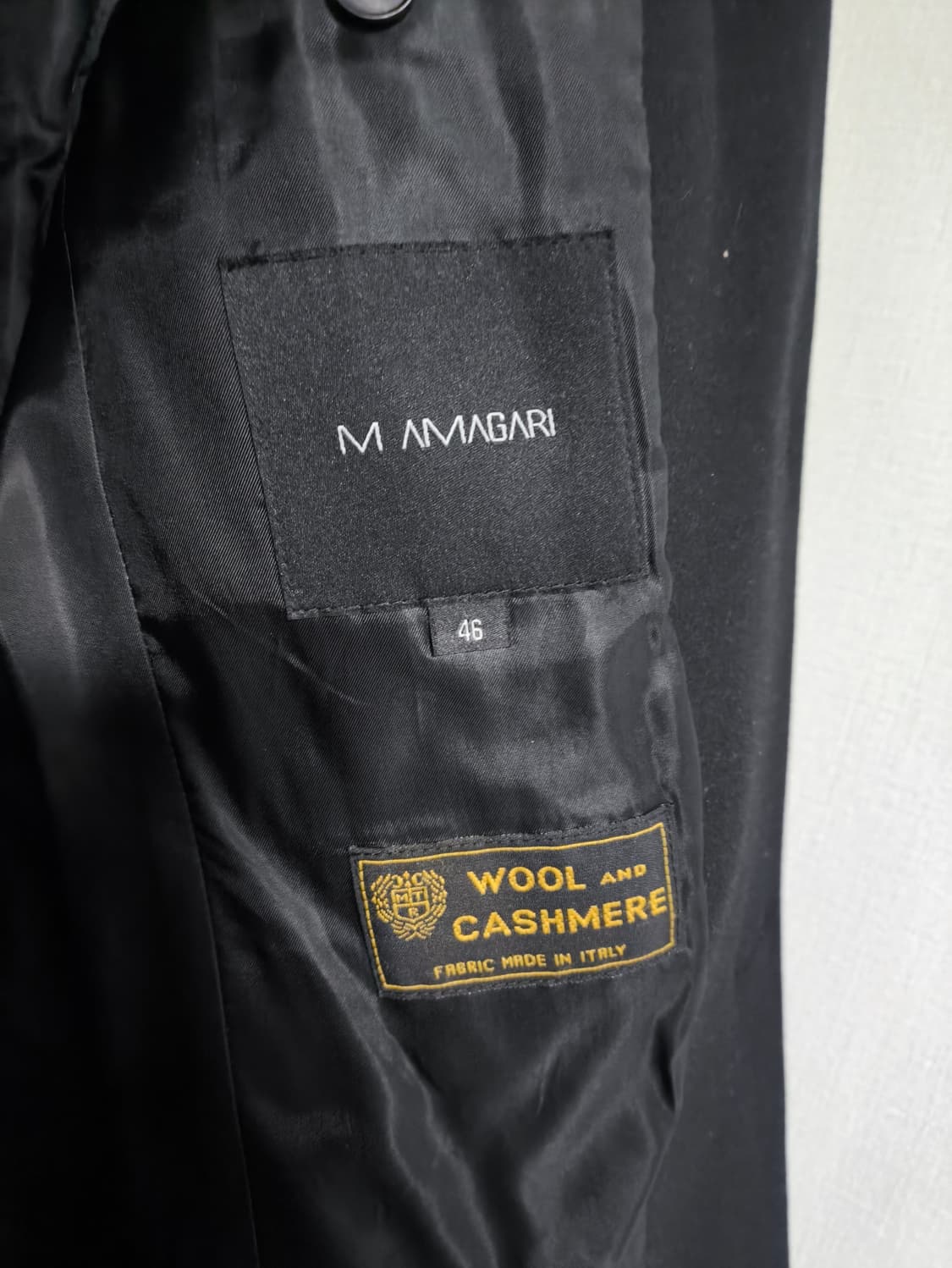 마마가리 블랙 싱글코트 46(100)사이즈 상품이미지3