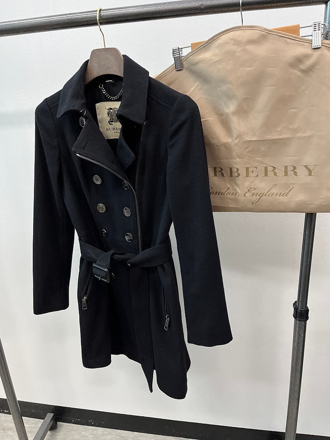 여) 버버리 런던 벨티드 캐시미어 코트  상품이미지1