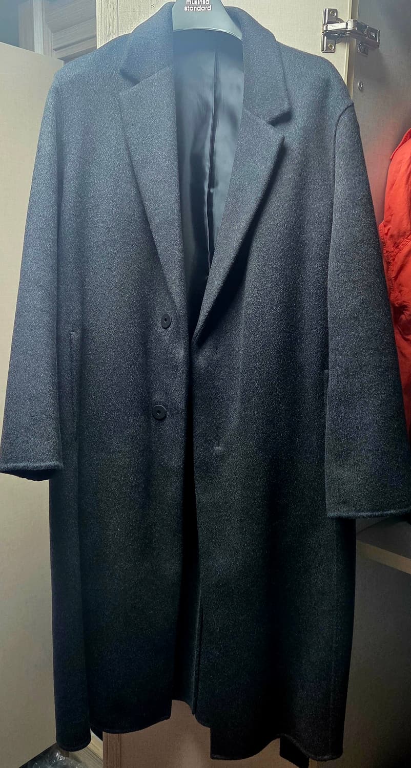 무탠다드 캐시미어 로브 코트 차콜 L 상품이미지4