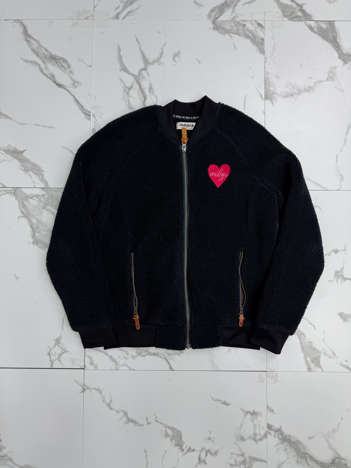 말로야 네이비 후리스 집업 상품이미지1