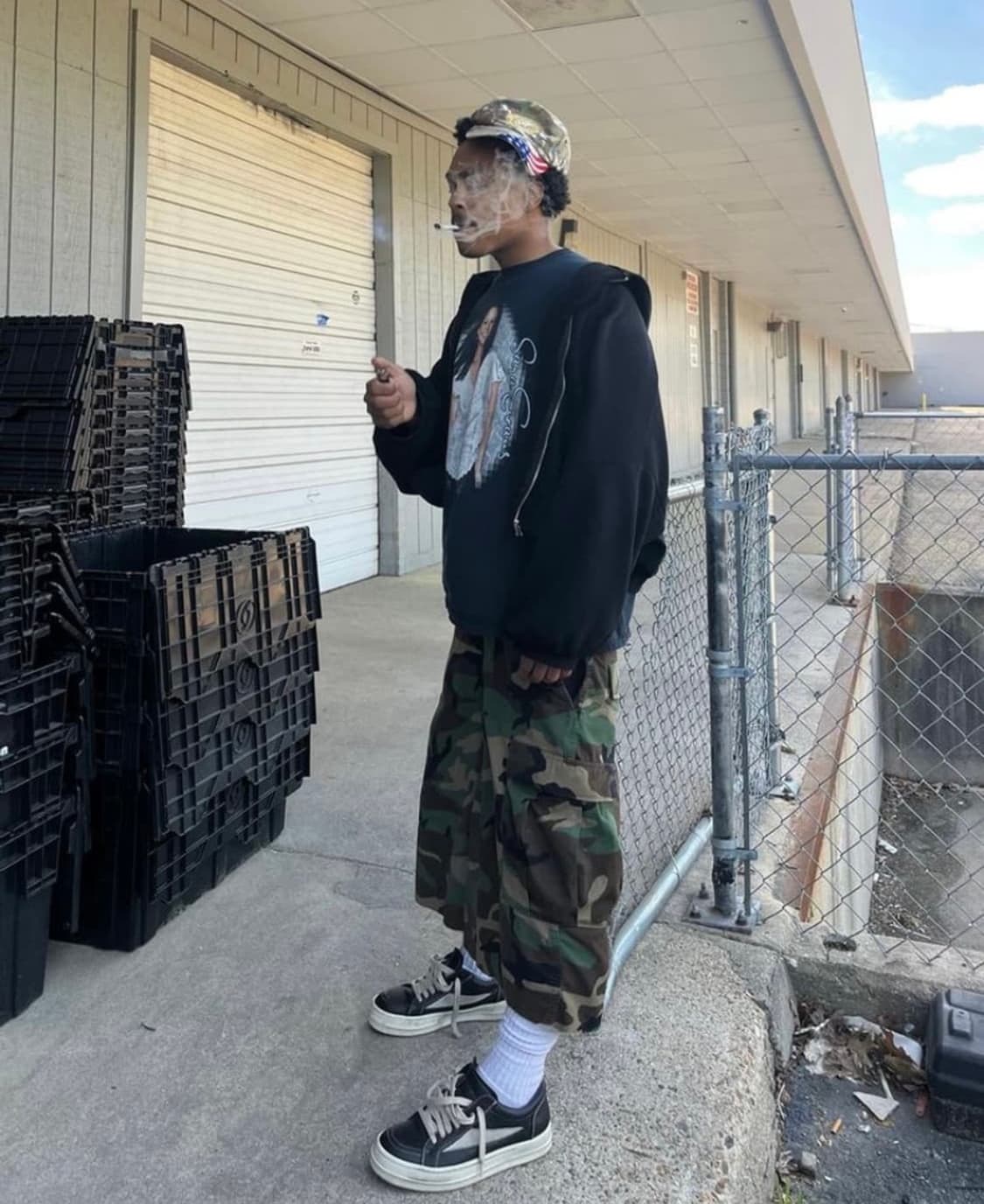 빈티지 카모 BDU 엑스트라 컷오프 반바지 상품이미지2