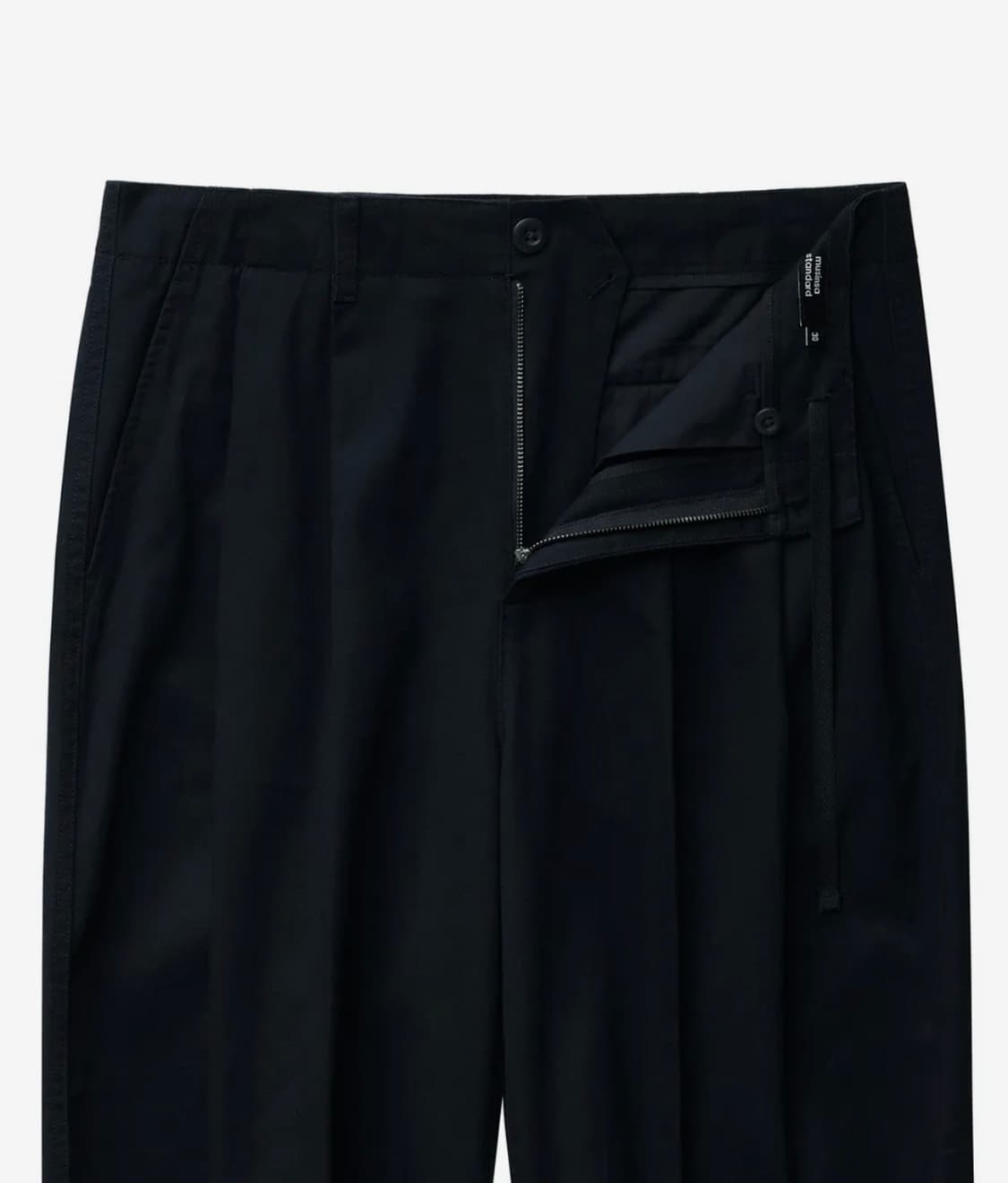 MUSINSA STANDARD 코튼 와이드 벌룬 팬츠 [블랙] 상품이미지2