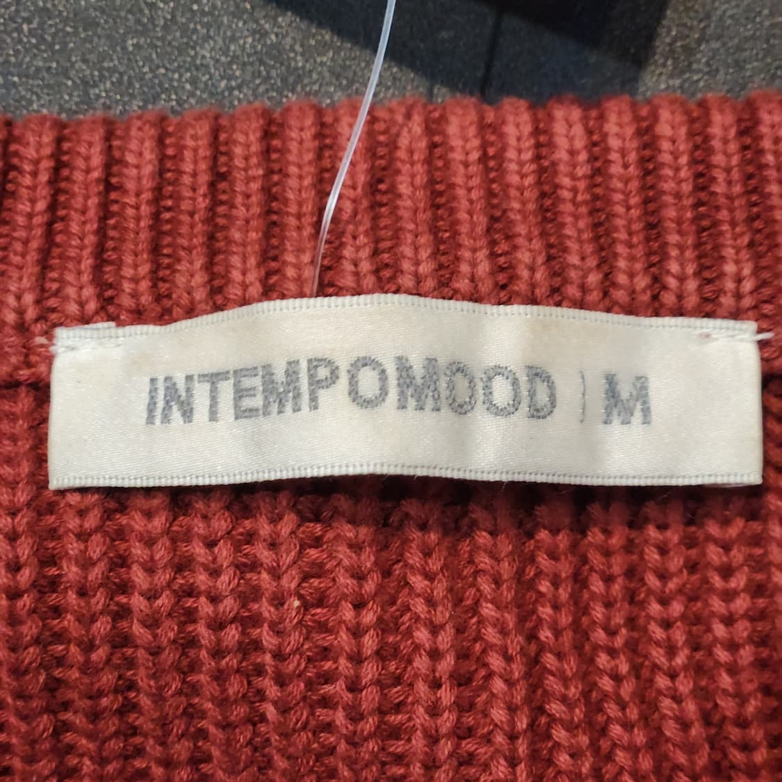 인템포모드 레드 골지 니트 M 상품이미지2
