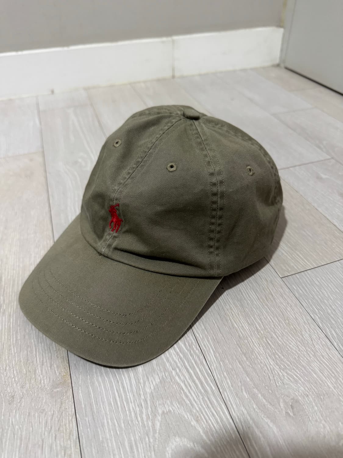 폴로 00‘s 피그먼트 카키 볼캡  상품이미지1